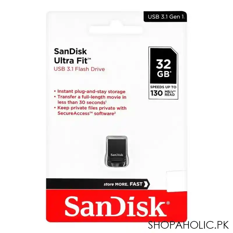 sandisk ultra fit 32gb usb 3.1 flash drive, 130mb/s gen 1 image5