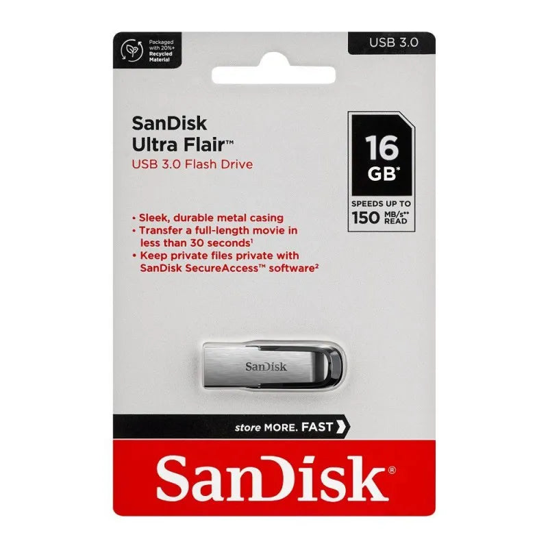 sandisk ultra flair usb 3.0 flash drive, 150mb/s, 16gb image2