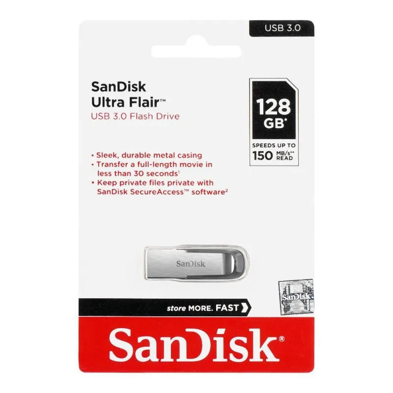 sandisk ultra flair usb 3.0 flash drive, speed upto 150mb/s, 128gb image3