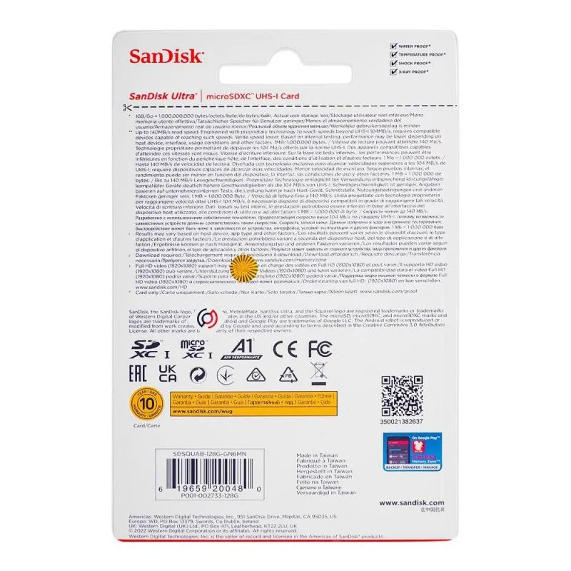 sandisk ultra micro sdxc uhs 1 card, 140mb/s, 128gb image3