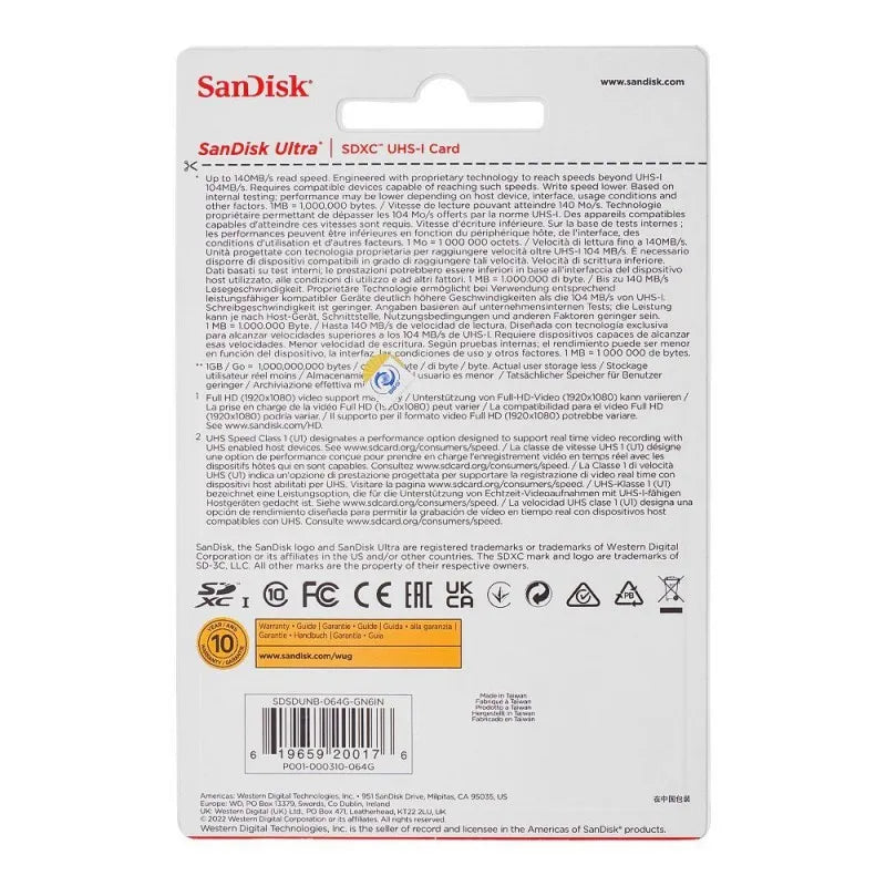 sandisk ultra sdxc uhs 1 card, 140mb/s, 64gb image3