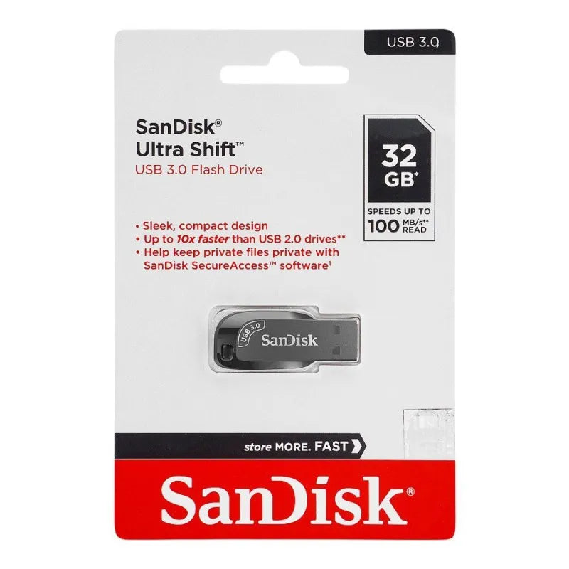 sandisk ultra shift usb 3.0 flash drive, 100mb/s, 32gb image2