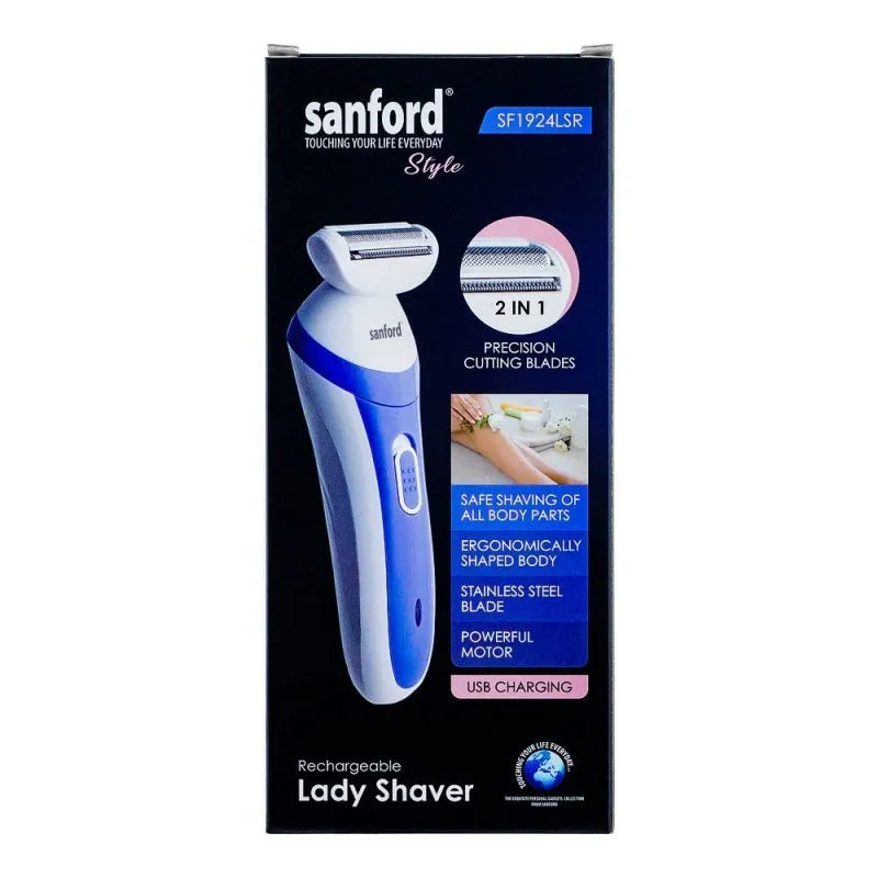 sanford 2 in 1 precision cutting blades rechargeable lady shaver, sf 1924lsr image2