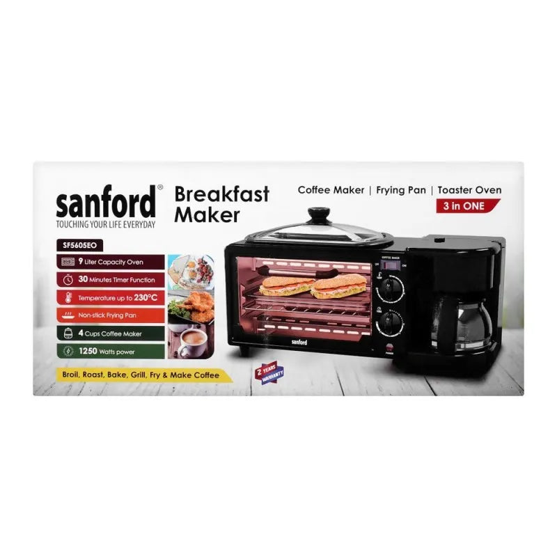 sanford 3 in 1 breakfast maker, 1250w, sf 5605eo image2