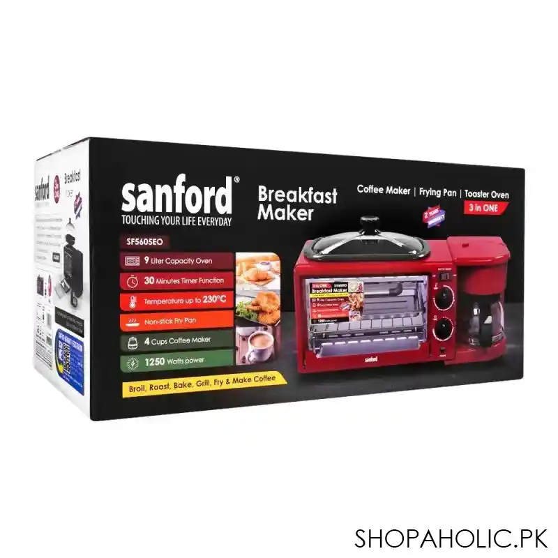 sanford 3 in 1 breakfast maker, 1250w, sf 5605eo main image