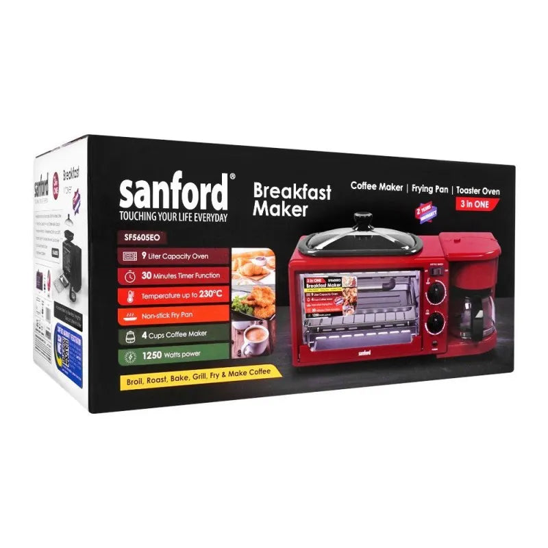 sanford 3 in 1 breakfast maker, 1250w, sf 5605eo main image