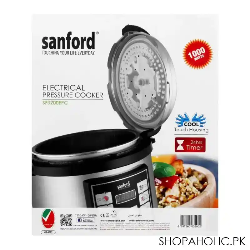 sanford electric digital pressure cooker, 6l, 1000w, sf 3200epc image4