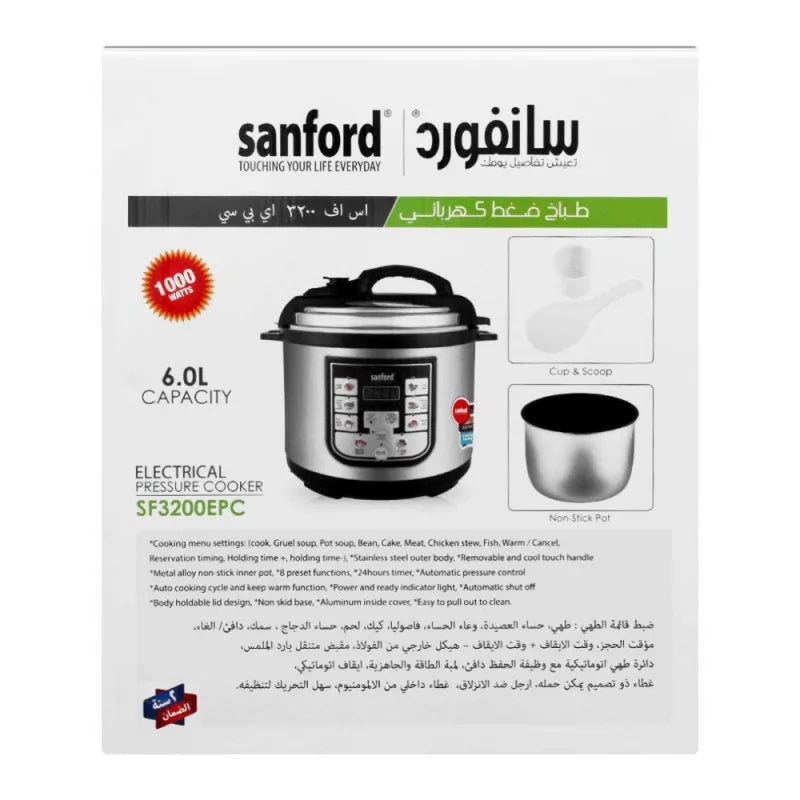 sanford electric digital pressure cooker, 6l, 1000w, sf 3200epc image5