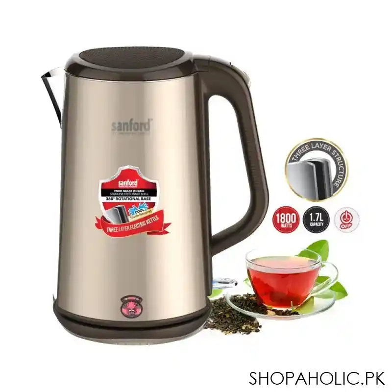 sanford electric kettle, 1.7 liter capacity, 1800w, sf 1868ek main image