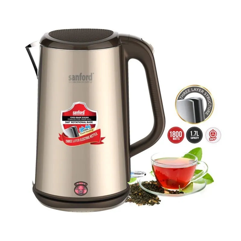 sanford electric kettle, 1.7 liter capacity, 1800w, sf 1868ek main image