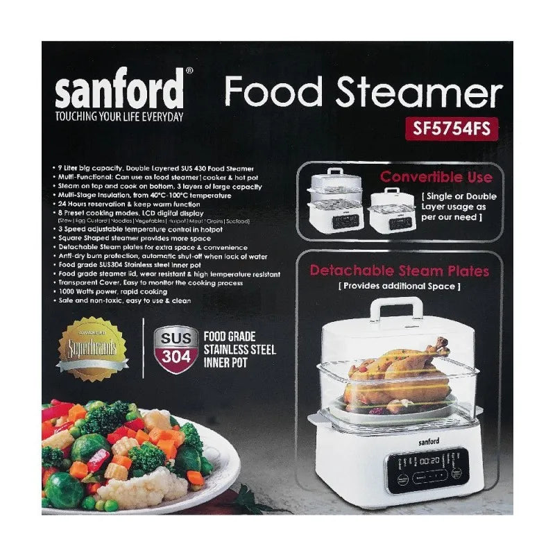 sanford food steamer, 1000w, sf 5754fs image2