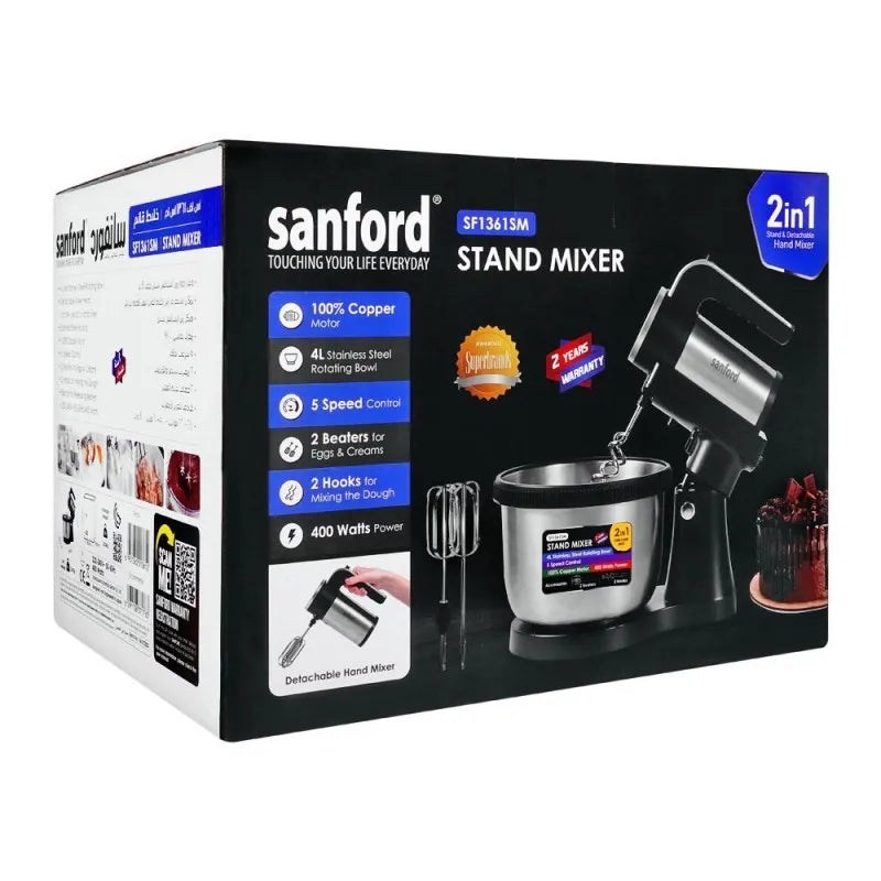 sanford stand mixer, 4 liter capacity, 400w, sf 1361sm main image