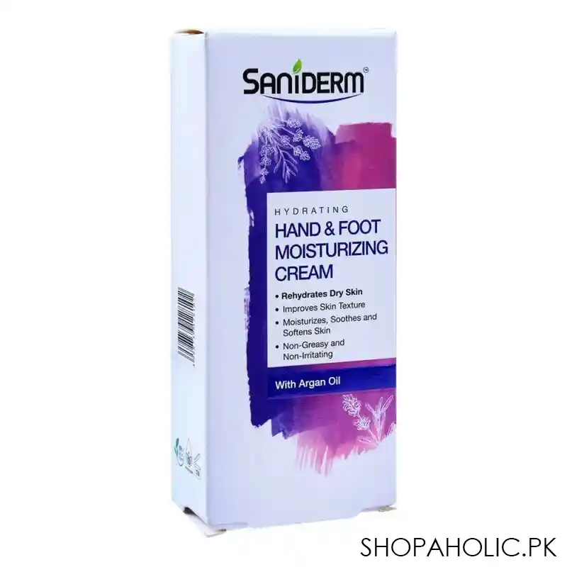 saniderm hydrating hand & foot moisturizing cream, with argan oil, 50g image3