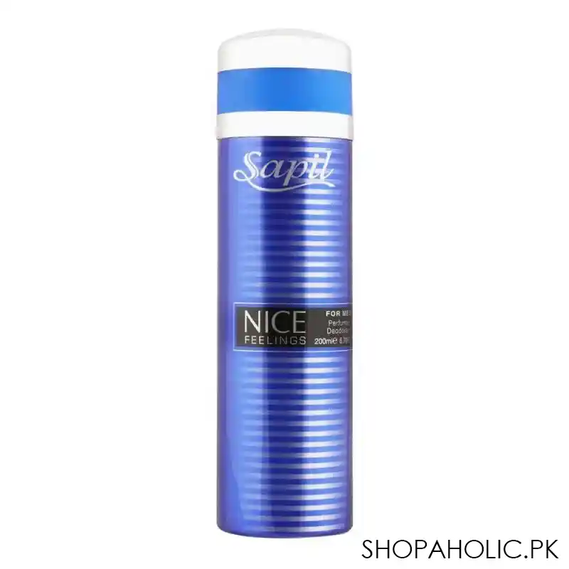 sapil nice feeling for men perfumed deodorant spray, 200ml main image