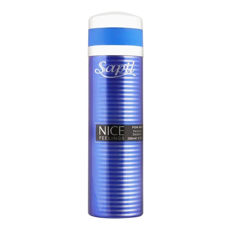 sapil nice feeling for men perfumed deodorant spray, 200ml main image