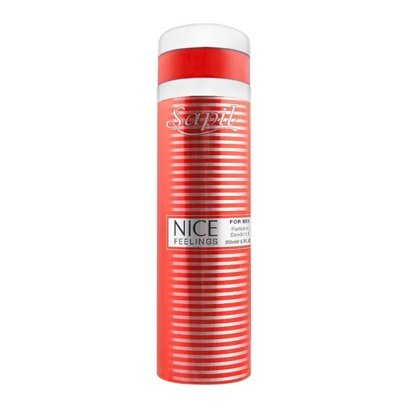 sapil nice feelings red for men perfumed deodorant spray, 200ml main image