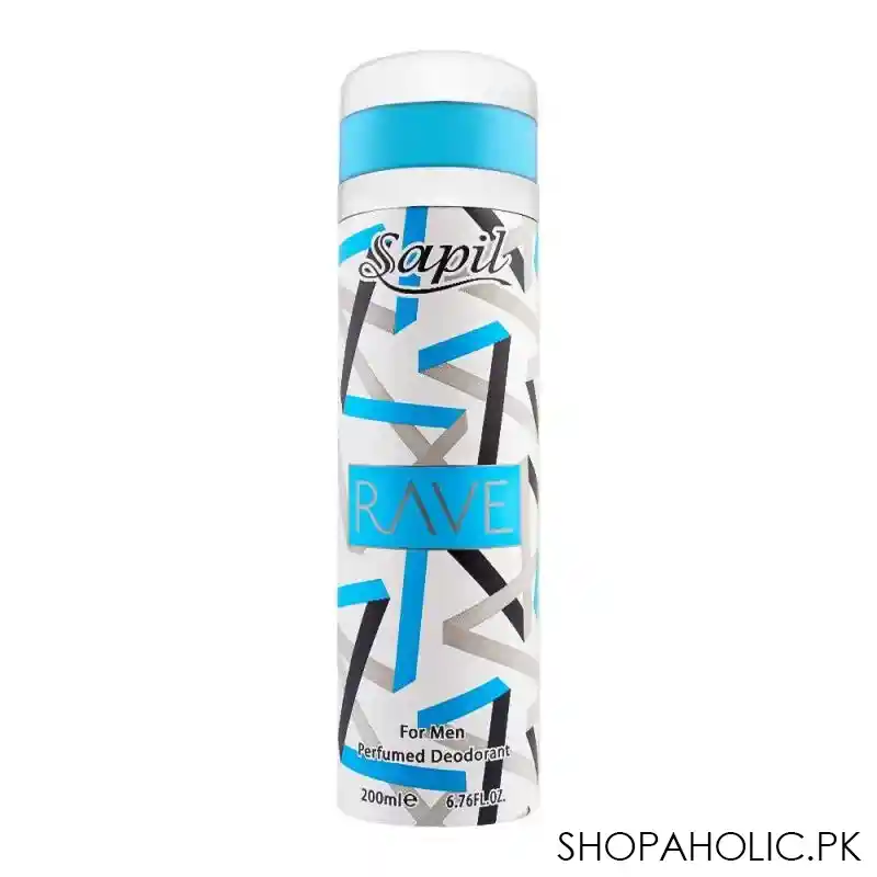 sapil rave for men perfumed deodorant spray, 200ml main image