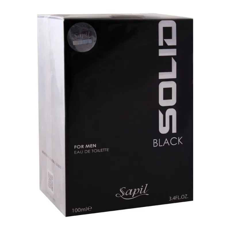 sapil solid black for men eau de toilette, 100ml image2