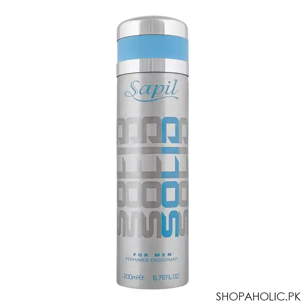 sapil solid silver for men deodorant spray, 200ml main image