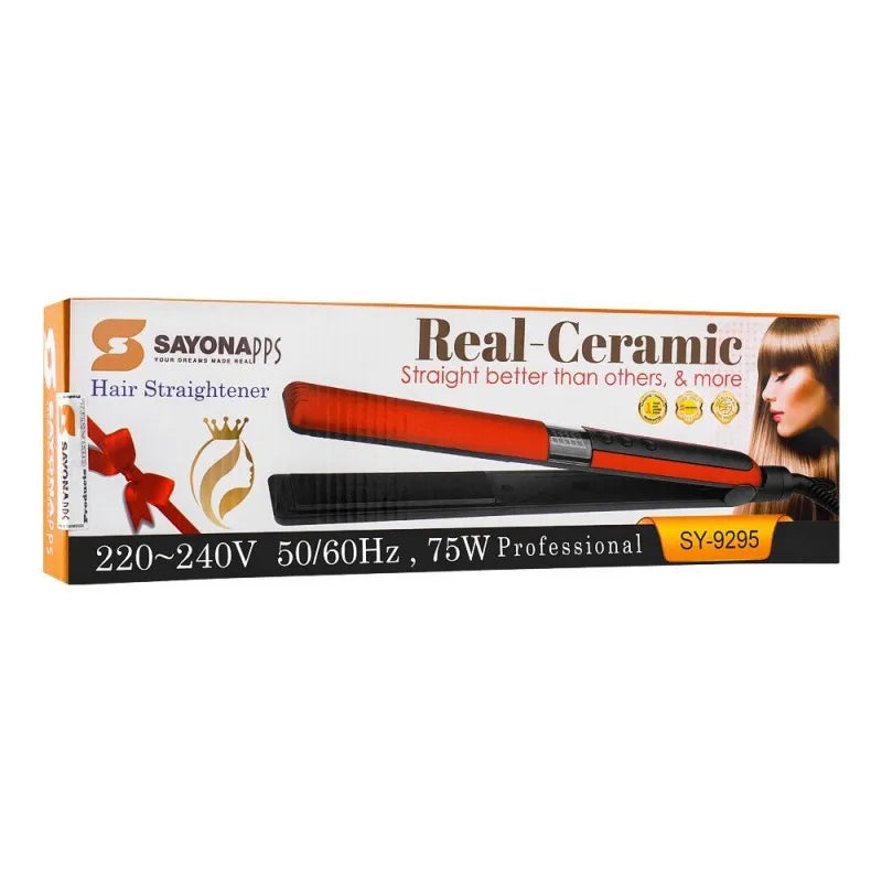 sayona real ceramic hair straightener, 75w, 220 240v, sy 9295 main image