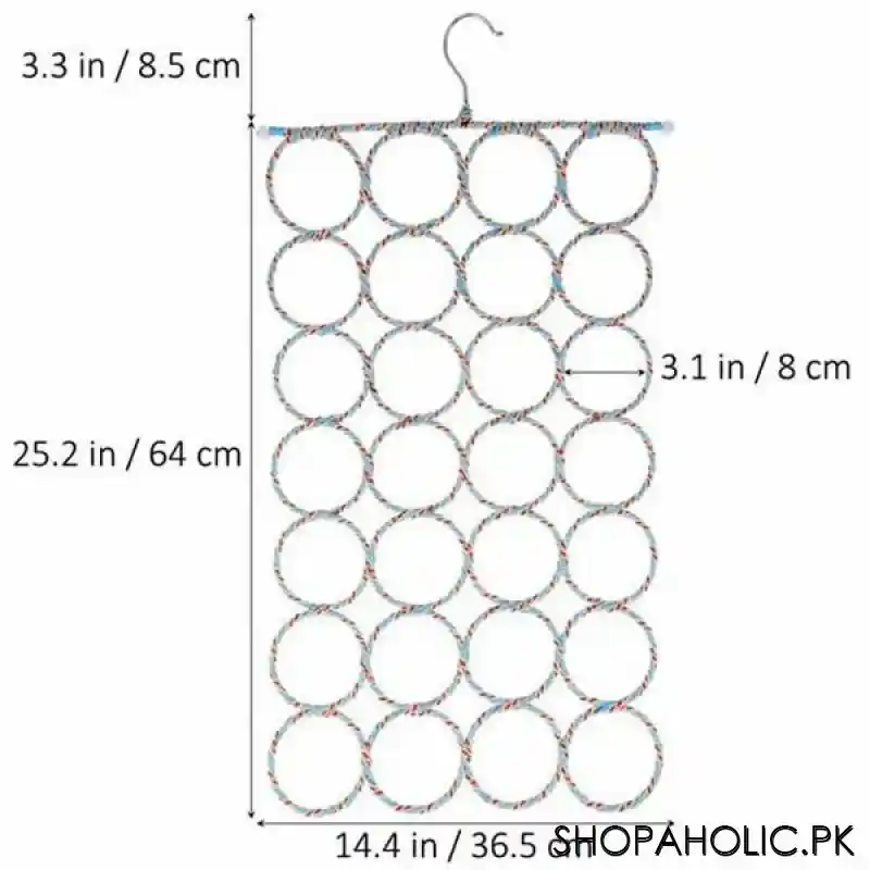 scarf hanger (28 hole ring rope slots) image2