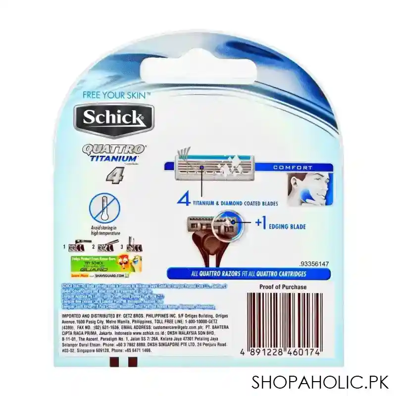 schick titanium quattro 4 cartridges, 4 pack image2