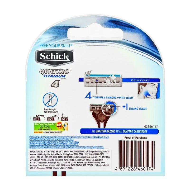 schick titanium quattro 4 cartridges, 4 pack image2