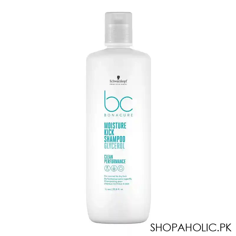 Schwarzkopf BC Bonacure Moisture Kick Glycerol Normal To Dry Hair Shampoo, For Normal To Dry Hair, 1 Liter - Main Image