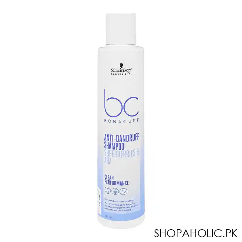 Schwarzkopf Bc Bonacure Super berries & AHA Anti-Dandruff Shampoo, 250ml - Main Image