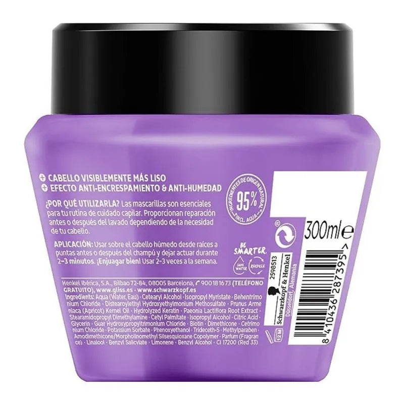 schwarzkopf gliss hair repair liso asiatico 2 in 1 smoothing hair mask, 300ml image2