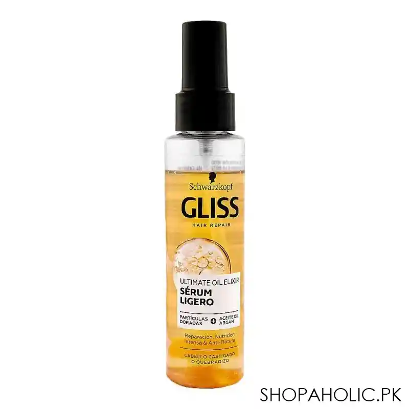 schwarzkopf gliss hair repair ultimate oil elixir light serum, 100ml main image