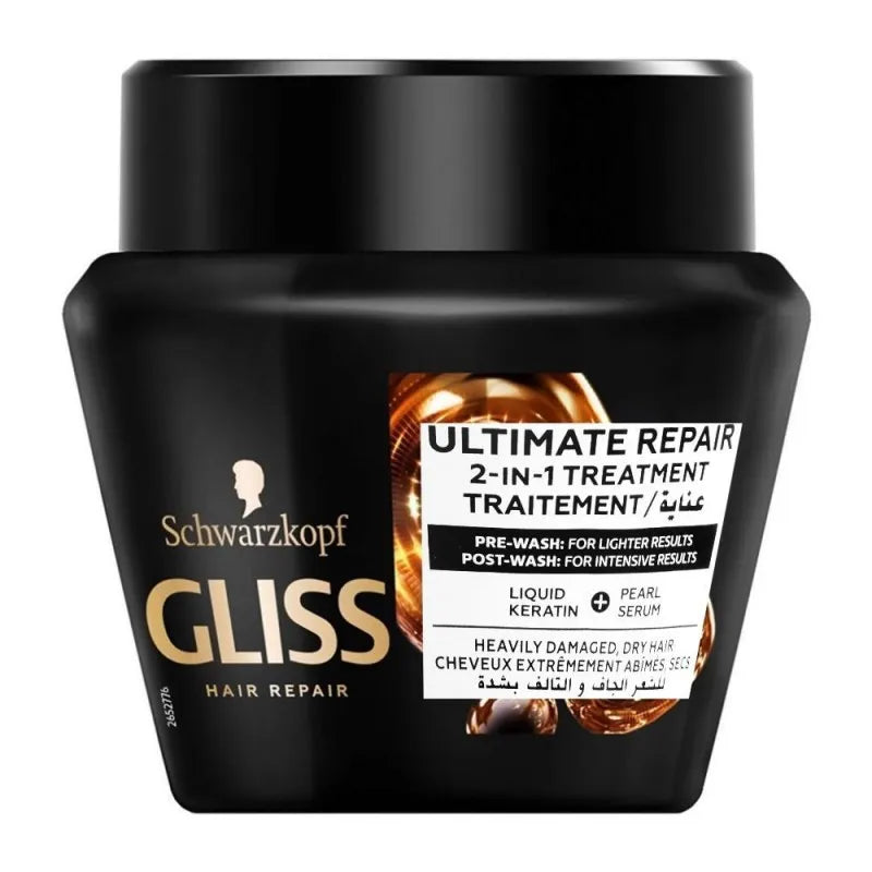 schwarzkopf gliss hair repair ultimate repair 2 in 1 hair treatment, 300ml main image