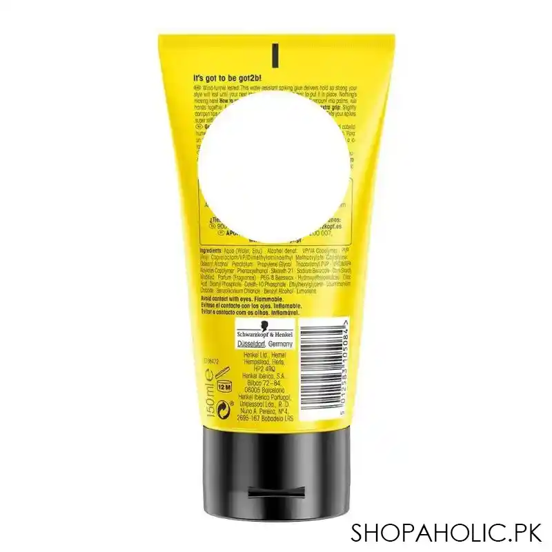 schwarzkopf got2b glued water resistant spiking glue, 150ml image2