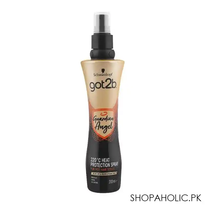 schwarzkopf got2b guardian angek blow dry heat protection spray, for hot hair styles, 200ml main image