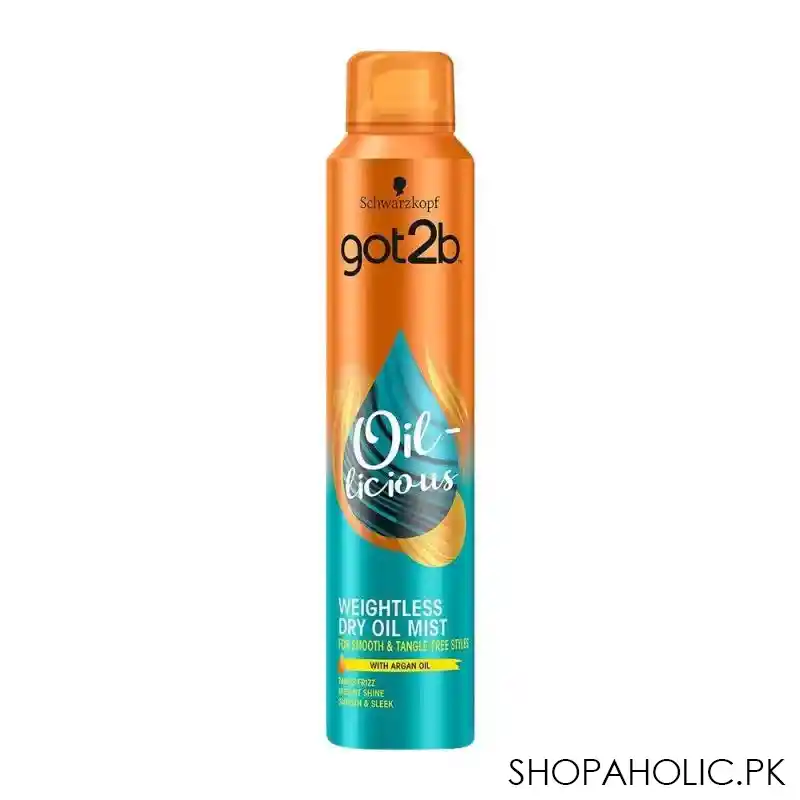 schwarzkopf got2b oil licious weightless dry oil mist spray, 200ml main image