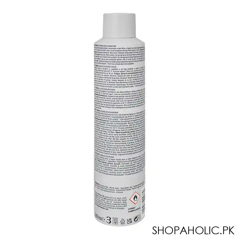 Schwarzkopf Osis+ Hold Freeze Strong Hold Hair Spray, On Dry Hair, 300ml - Image 2