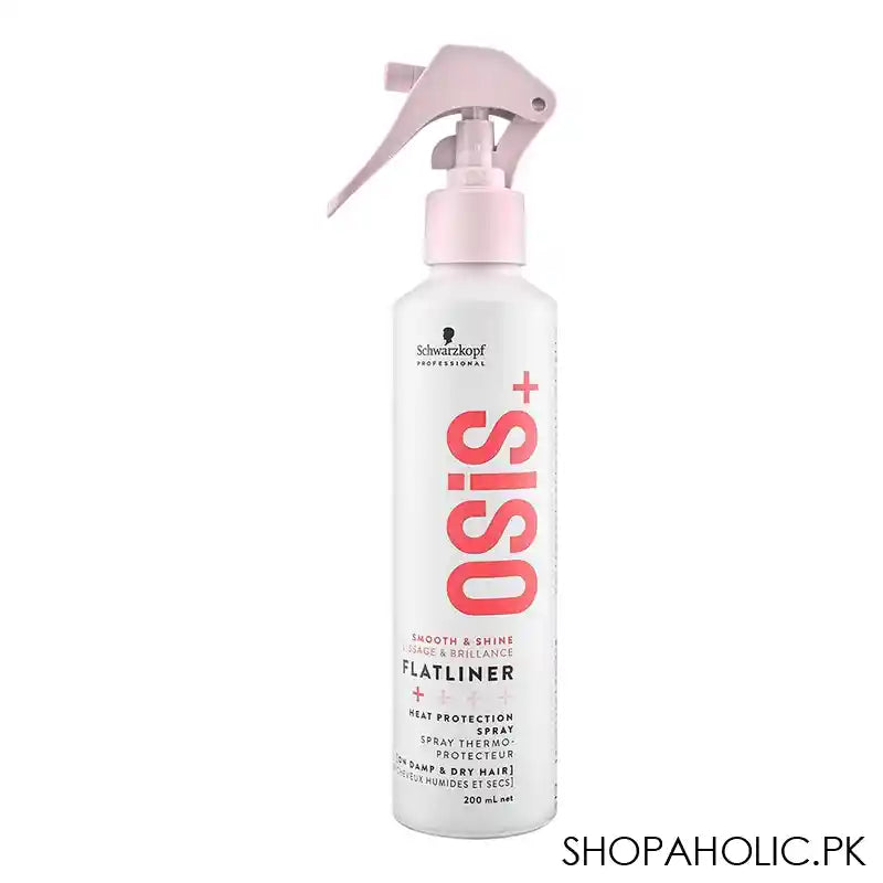 Schwarzkopf Osis+ Smooth & Shine Flatliner Heat Protecting Spray, 200ml - Main Image