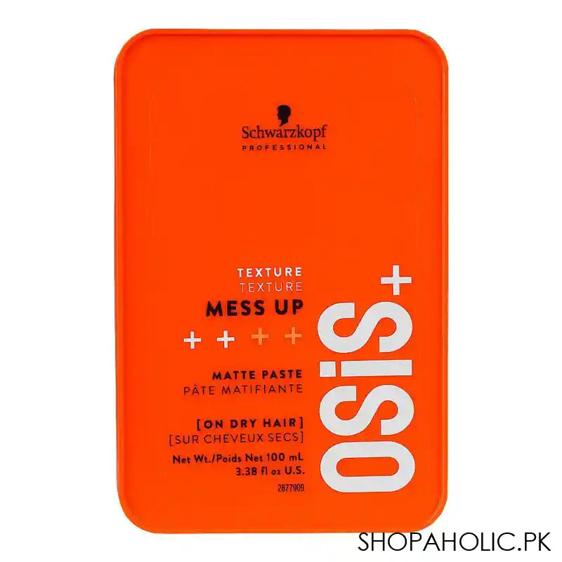 Schwarzkopf Osis+ Texture Mess Up Matte Paste, For Dry Hair, 100ml - Image 3