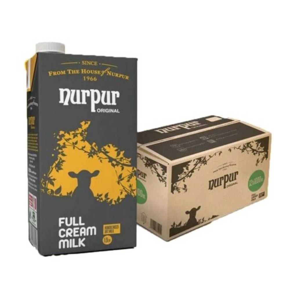 Nurpur Full Cream Milk Carton, 1000ml x 12 - Main Image