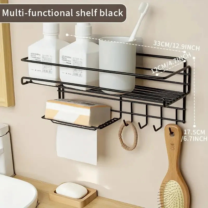 self adhesive caddy shelf with hook image3