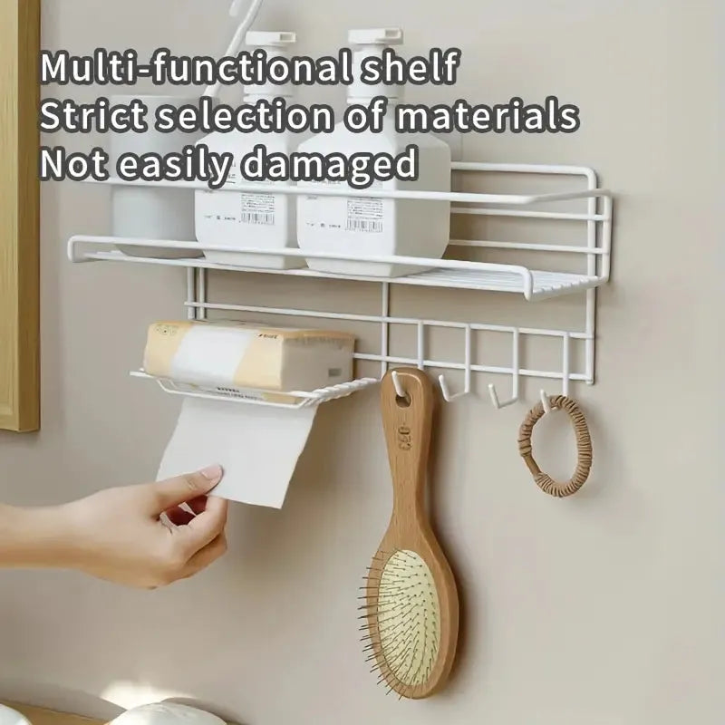 self adhesive caddy shelf with hook image4