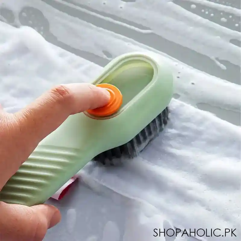 self dispensing liquid soap cleaning brush with long handle image3