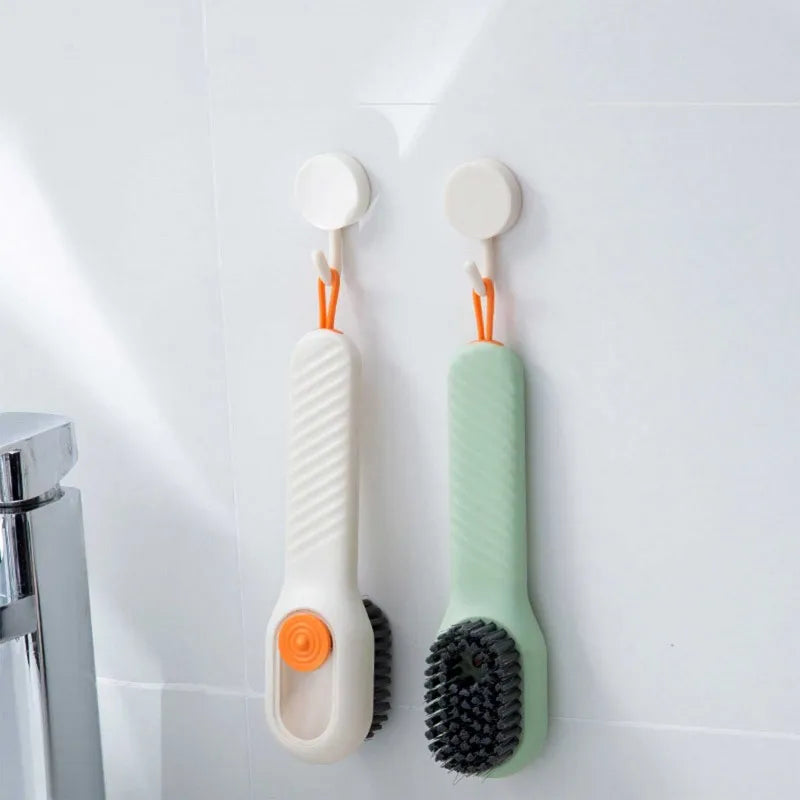 self dispensing liquid soap cleaning brush with long handle image4