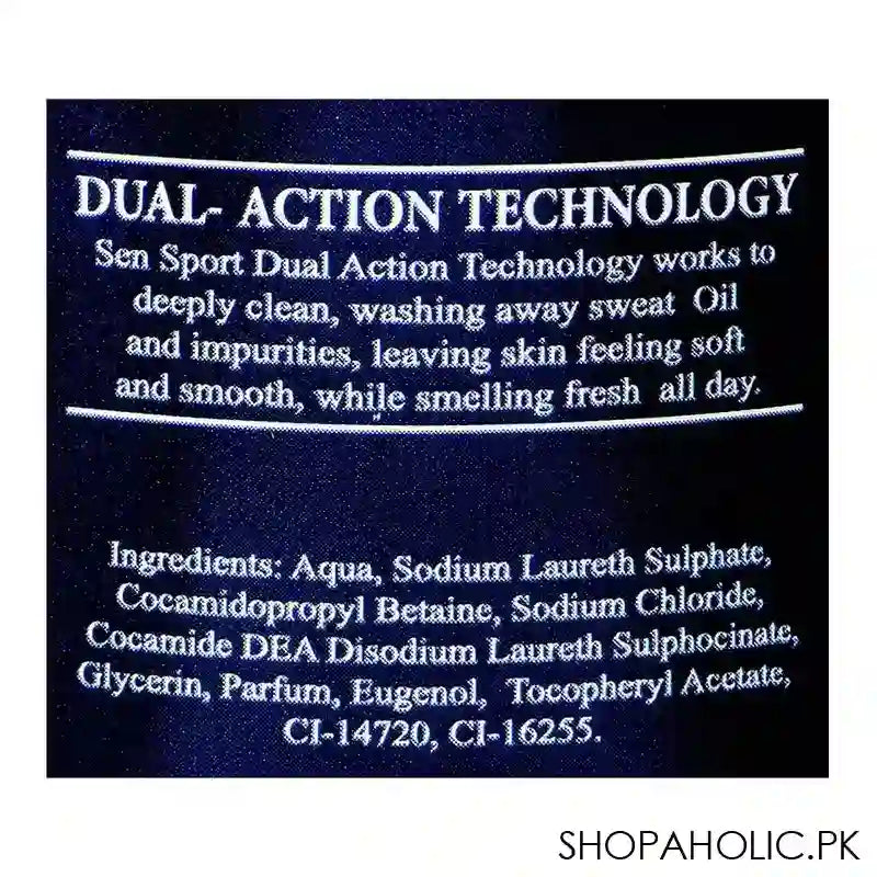 Sen Sport Endurance Deep Cleansing Body Wash, 250ml - Image 2