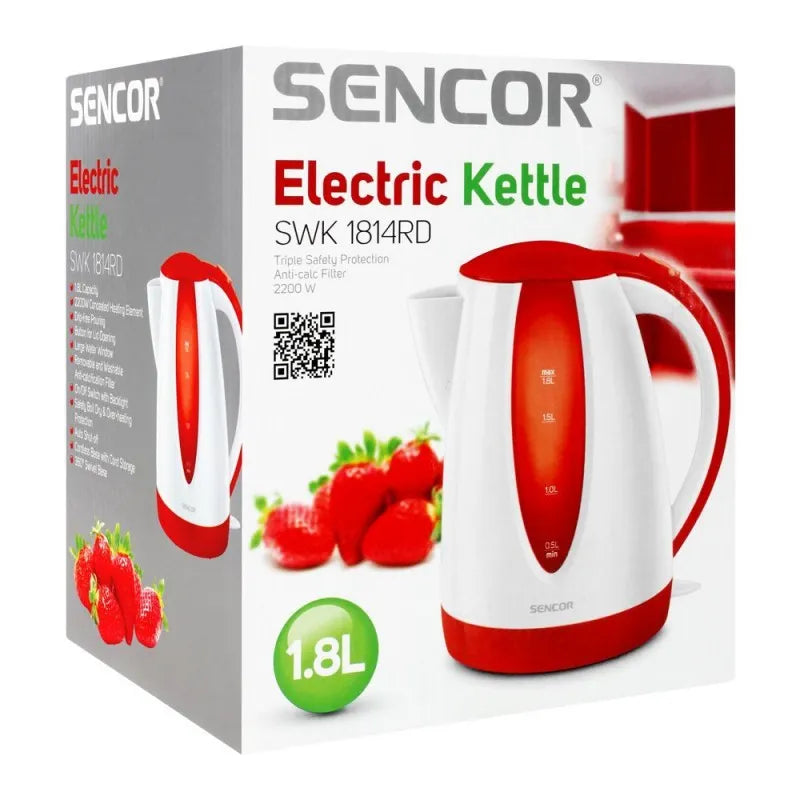 sencor electric kettle, 1.8l, 2200w, swk 1814rd image2