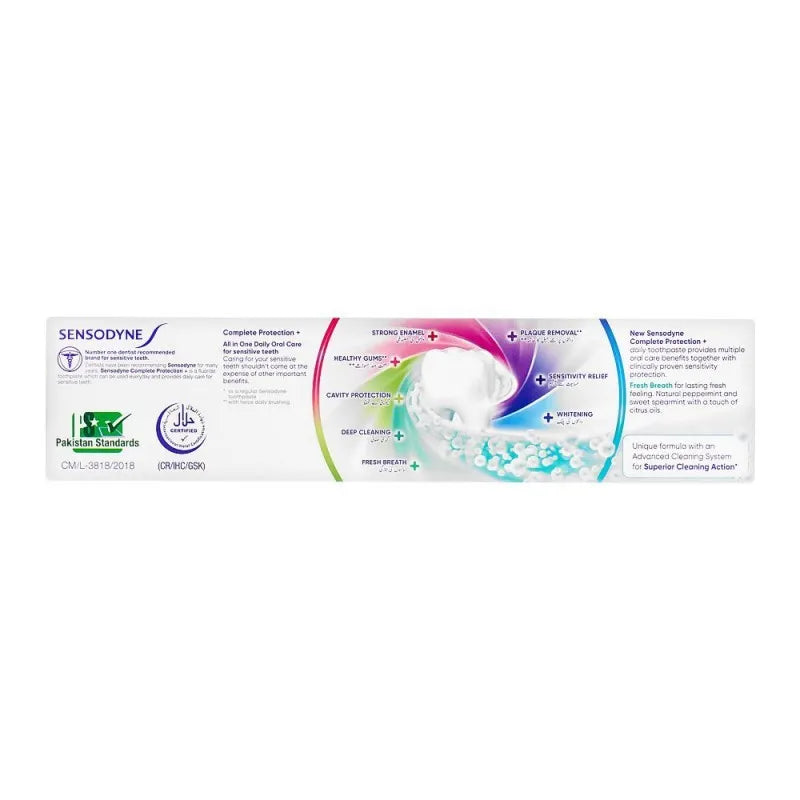 sensodyne complete protection + superior cleaning action toothpaste, 100g image2