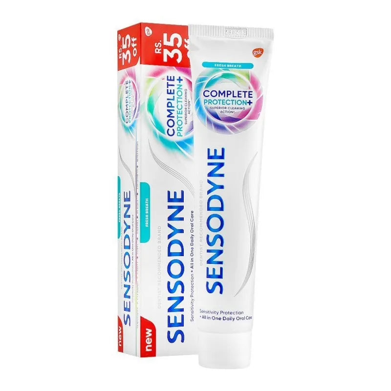 sensodyne complete protection + superior cleaning action toothpaste, 100g main image