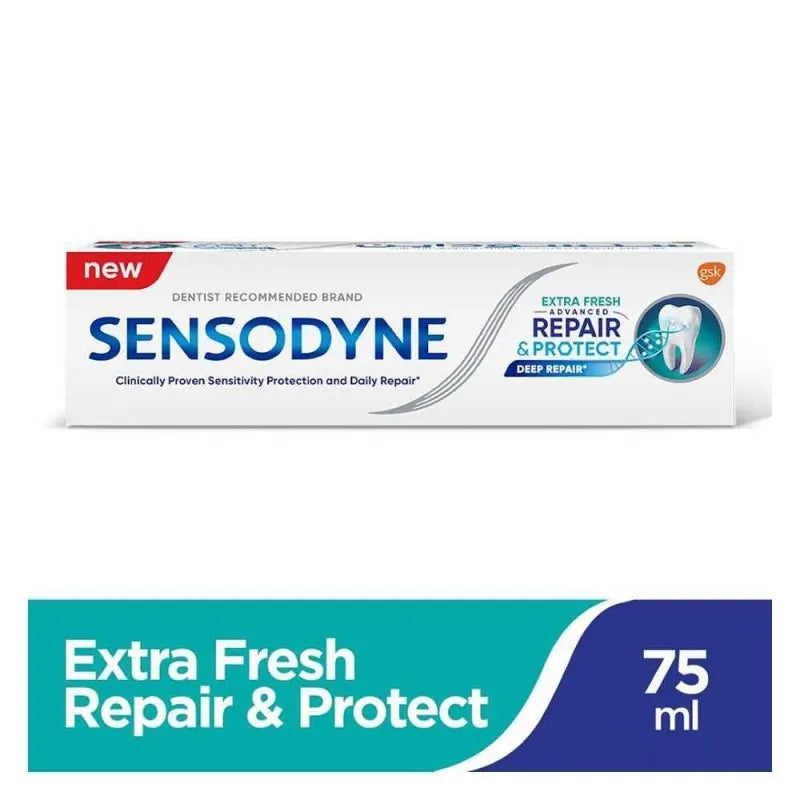 sensodyne extra fresh advanced repair & protect toothpaste, 75ml main image