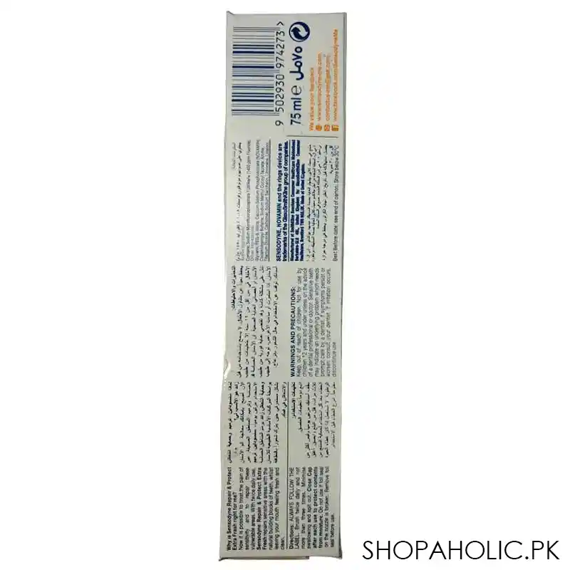 sensodyne extra fresh repair & protect toothpaste, 75ml image3