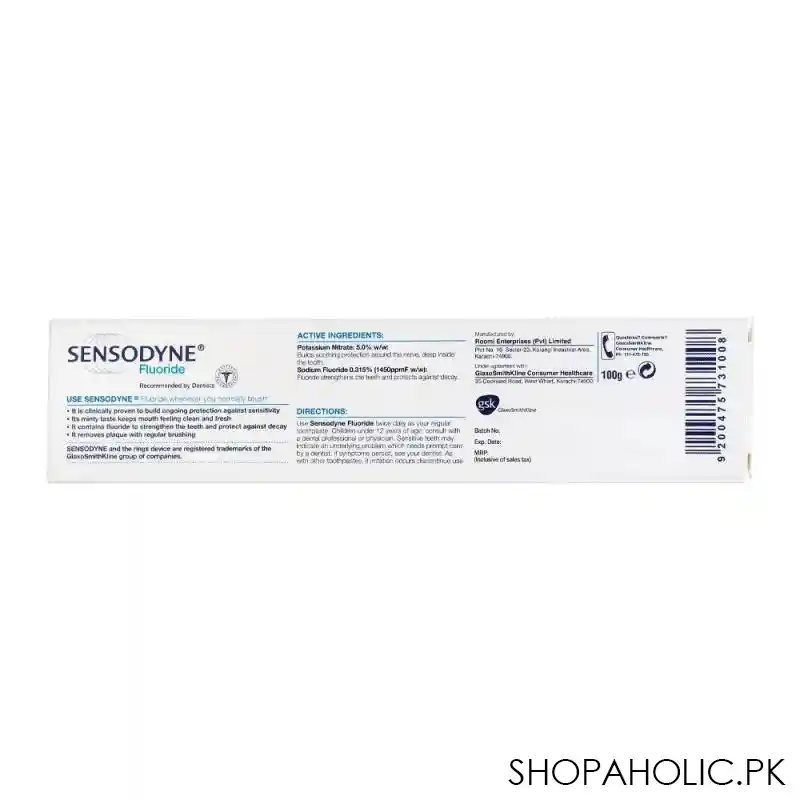 sensodyne fluoride toothpaste, 100g image5